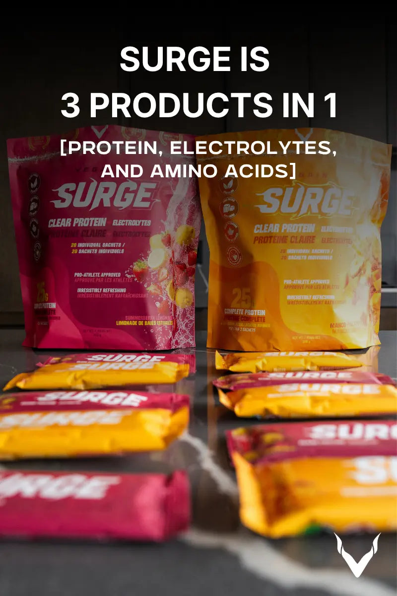 SURGE Is 3 Products in 1: Protein, Electrolytes, and Amino Acids